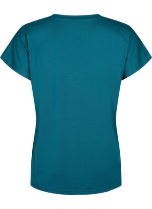 2024 Damen Sportbekleidung GrÜN Lockeres Trainings-T-Shirt Mit V-Ausschnitt Zizzi – 1