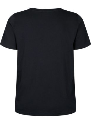 Baumwoll-T-Shirt Mit Pailletten Zizzi Preisangebot T-Shirts & Tops Schwarz Damen – 1