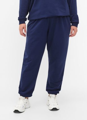 Blau Damen Werbung Hosen & Leggings Jogginghosen Mit Taschen Zizzi – 1