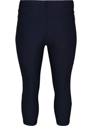 Blau Hosen & Leggings Slim Fit 3/4-Hose Mit Reißverschluss Damen Werbung Zizzi – 1