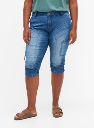 Blau Zizzi Slim Fit Caprijeans Mit Taschen Damen Jeans Neues Produkt – 1