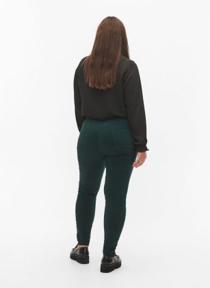 Damen Design GrÜN Slim Fit Hose Mit Hosentaschen Zizzi Hosen & Leggings – 1