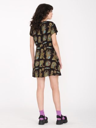 Damen Kleider & Overalls Black Volcom Tetsunori Kleid – Black – 1
