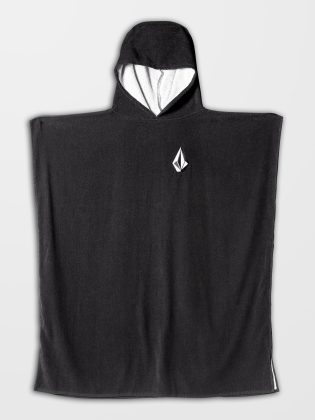 Herren Wetsuits Black Hooded Changing Handtuch – Black Volcom – 1
