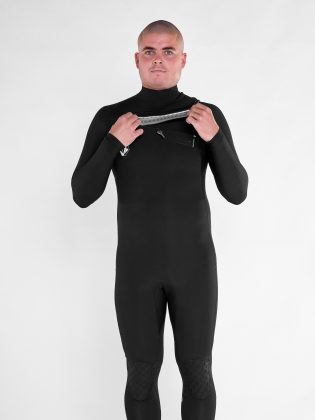 Herren Wetsuits Black Modulator 4/3Mm Chest Zip Wetsuit – Black Volcom – 1