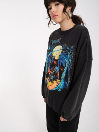 Kapuzenpullis & Sweatshirts Damen Volcom Max Sherman Sweatshirt – Black Black – 1