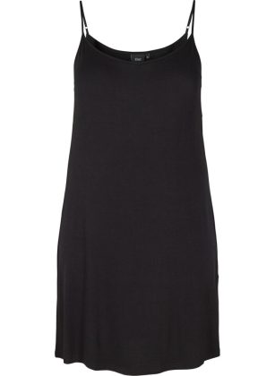 Kleider Einfarbiges Unterkleid Aus Viskose Schwarz Damen Kaufen Zizzi – 1