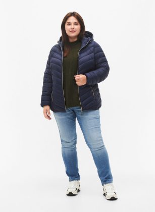 Leichte Steppjacke Mit Kapuze Zizzi Verkauf Jacken Blau Damen – 1