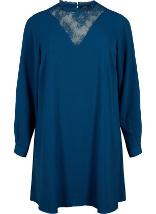 Qualität Kleid Mit Spitzendetails Zizzi Blau Kleider Damen – 1