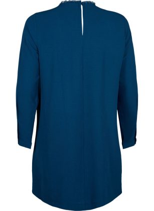 Qualität Kleid Mit Spitzendetails Zizzi Blau Kleider Damen – 1