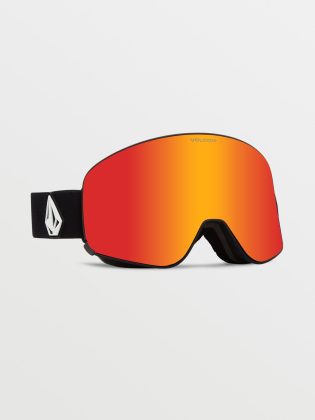 Red Chrome Snow-Brillen Volcom Odyssey Matte Black Goggle (+ Bonus Lens – Yellow) – Red Chrome Herren – 1