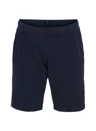 Shorts Vertrieb Blau Damen Zizzi Lockere Shorts Aus Baumwolle Mit Taschen – 1