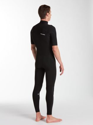Volcom Modulator 2/2 Mm Short Sleeve Chest Zip Spring Wetsuit – Black Wetsuits Black Herren – 1