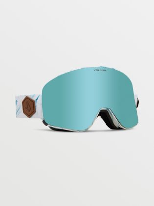 Volcom Snow-Brillen Odyssey White Ice Goggle (+ Bonus Lens Dark – Grey) – Ice Chrome Ice Chrome Herren – 1
