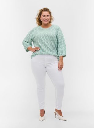 Wei&Szlig; Produkt Zizzi Damen Jeans Super Slim Amy Jeans Mit Hoher Taille – 1